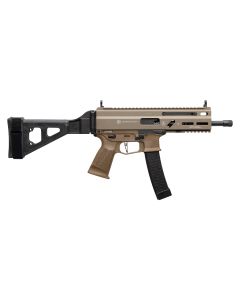 Grand Power Stribog SP9A1 Pistol - FDE | 9mm | 8" Threaded Barrel | 30rd | Folding SBT Brace