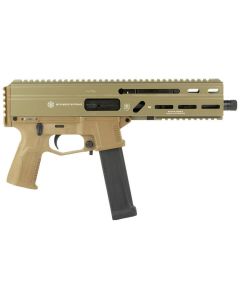 Grand Power Stribog SP10A3 Pistol - FDE | 10MM | 8" | 3 X 30 MAGS | PDW Tailhook Brace
