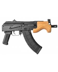 Century Arms Romanian Micro Draco Stamped AK-47 Pistol - Black | 7.62x39 | 6" Barrel | Wood Handguard