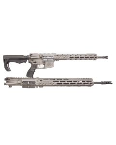 FosTech FLITE Phantom Train and Shoot Combo AR-15 Rifle - Tungsten | .22 LR / 5.56 NATO | 17" CMMG Barrel (.22LR) / 16" Faxon Barrel (5.56NATO) | 13" Mach-2 Rail | FosTech Tomahawk Stock | Sabre Grip | Installed Echo-AR ll Trigger