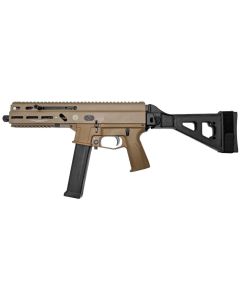 Grand Power Stribog SP45A3 .45 ACP Semi-Auto Pistol - FDE | 8" Threaded Barrel | 3x 20rd Mags | SBT Folding Arm Brace