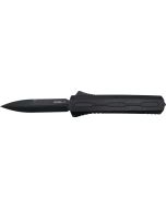 Zastava A7 OTF Knife - Tactical Black Wood | S35VN Spear Point Blade