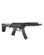 Wraithworks WARSCORP9 Side-Charging AR Pistol - Black | 9mm | 8.5" Barrel | 7" M-LOK Rail | SB Tactical HBPDW Brace | Accepts Scorpion Mags